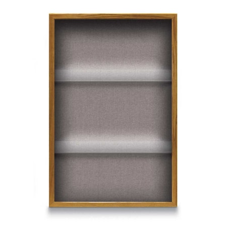 Outdoor Enclosed Combo Board,48x36,Satin Frame/Grey & Keylime